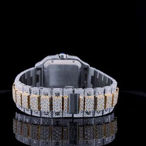 Montre élégante automatique à chiffres romains de style suisse en moissanite, montre de luxe avec un design classique et une brillance intemporelle - Product Image 4