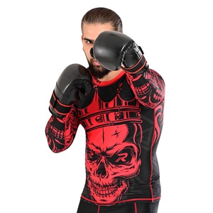 Personnalisé MMA Rash Guard Hommes À Manches Longues Compression Fit Grappling Shirt OEM Sublimation Gymwear UPF50 + À Séchage Rapide Pakistan - Product Image 4