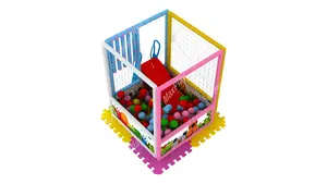 अनुकूलन मिश्रित रंगीन प्रमाणित खेल का मैदान उपकरण के साथ मध्यम आकार इनडोर स्पंज कोटिंग लोहे की गेंद पूल स्लाइड