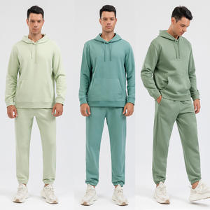 Conjunto de pantalones de chándal y Sudadera con capucha de algodón multicolor al por mayor, chándales para hombre con logotipo personalizado - Product Image 1