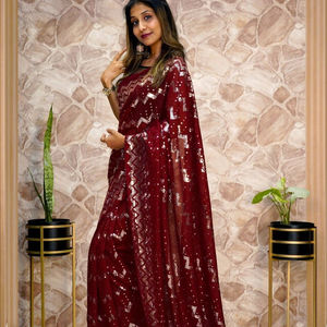 EL ÚLTIMO DISEÑADOR HERMOSO RICO PALLU JACQUARD TRABAJA EN TODO EL SAREE. - Product Image 1
