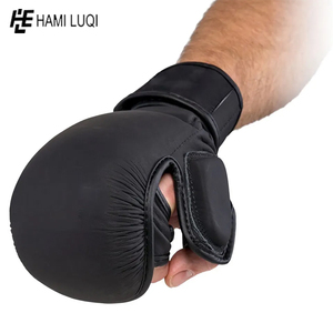 ถุงมือซ้อมมวย MMA พร้อมที่รองรับข้อมืออุปกรณ์ชกมวยทำจากหนังเพื่อป้องกันการบาดเจ็บและความเมื่อยล้า - Product Image 2