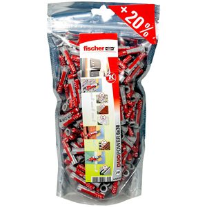 Fischer DUOPOWER Embouts universels, grand pack 6 x 30 mm, inserts filetés métriques bimatière, norme DIN 8.8, résistance 240 pièces pour - Product Image 1