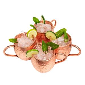 Authentic Copper Hammered <b>Mugs</b> With Copper Straws & Coasters Jigger and Gift <b>Box</b> for Home Hotel Use and Gift to Someone - Product Image 5