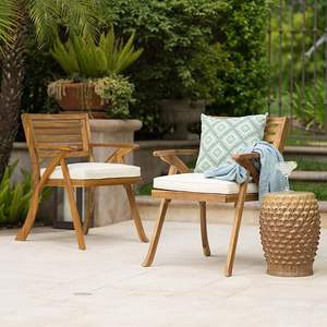 Modern Design Eco-Friendly Acacia <b>Wood</b> Arm <b>Chair</b> High Quality Garden <b>Chair</b> for <b>Outdoor</b> Patio Dining Wholesale - Product Image 6