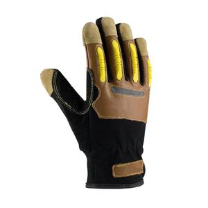 Gants de travail professionnels OEM en polyester résistant aux coupures et aux chocs, respirants et résistants à la chaleur, gants de sécurité lourds avec logo personnalisable - Product Image 4