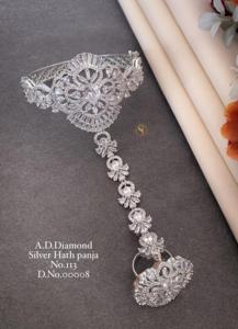 เครื่องประดับเลียนแบบ hath panja เพชรสีโรสโกลด์แฟนซี - Product Image 3