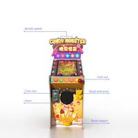 Machine de jeu d'arcade électronique pour enfants, monstre de bonbons, avec musique LED, 1-2 joueurs, garantie 1 an