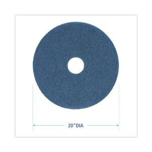 Pads de nettoyage solides bleus Boardwalk de 20 pouces, 5 par carton, diamètre - Product Image 3