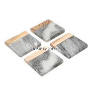 Sous-verres ronds en marbre massif, résistants à la chaleur, faits à la main, de luxe, avec emballage carton couleur personnalisée, best-sellers - Product Image 6