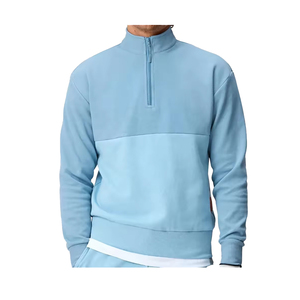 Stylish Slim Fit <b>Quarter</b> <b>Zip</b> Hoodie Soft <b>Fleece</b> for Winter Breathable Comfortable for Yoga Travel Everyday Use Embroidered - Product Image 1