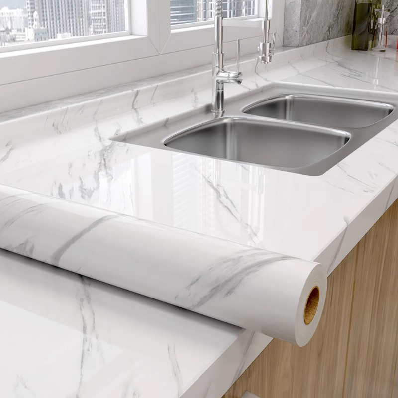 Modern Style Self-Adhesive Waterproof PVC Wall Paper Removable Adhesive Film Sticker Wallpaper for Kitchen Bathroom or Bedroom