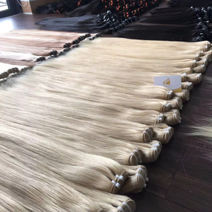 100% véritables extensions de cheveux humains vietnamiens couleur claire cuticule alignée Style de vague en vrac matière première génie trame par extension - Product Image 1