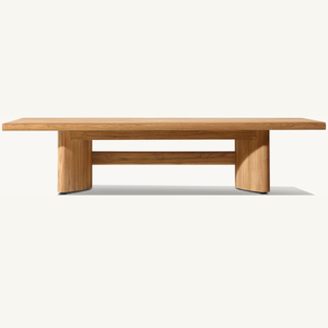 Table rectangulaire en teck, style moderne, idéale pour l'extérieur, durable, en promotion. - Product Image 1