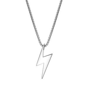 Collier Pendentif Éclair Hip-hop Street Style en Argent Sterling 925 Plaqué Or avec Diamants, Vente en Gros, Polyvalent, Bijoux - Product Image 5