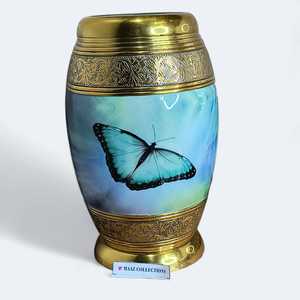 Urna de cremación de inspiración floral de alta demanda para adultos Diseño sereno Lugar de descanso tranquilo Suministro funerario de bajo precio - Product Image 3