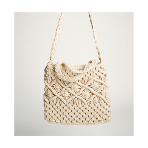 Dernière collection de sacs en coton faits main en macramé pour femmes fermeture à glissière pour plage voyage shopping cosmétiques à un bon prix - Product Image 5