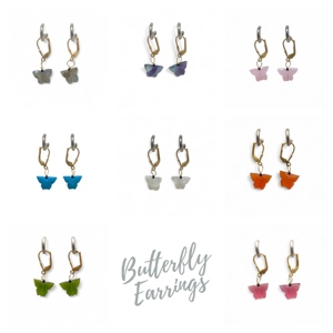 Natural Labradorite Gemstone <b>Butterfly</b> Carved <b>Earrings</b> 925 Silver Lever <b>Back</b> Dangle <b>Earrings</b> <b>for</b> Women Handmade Jewelry Gifts - Product Image 6