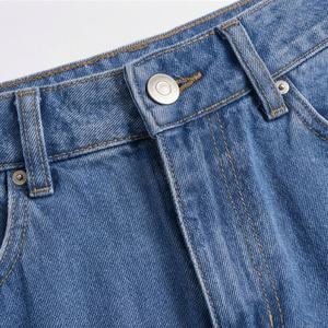 Pantalones Vaqueros Elásticos de Mezclilla Rectos para Mujer, al por Mayor, de Alta Calidad, Lavado a la Piedra, Transpirables, de Secado Rápido - Product Image 4