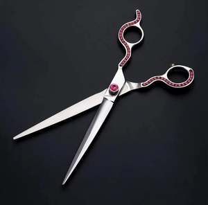 Professional Stainless Steel Fancy Handle Pet Hair Cutting Scissors Sharp Blade Mirror Finish with Adjustable Screw - Product Image 3