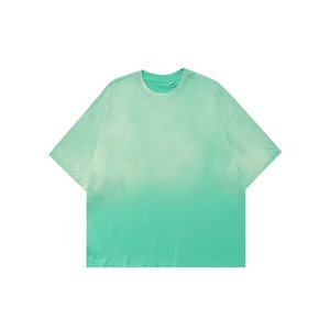 เสื้อยืดผู้ชายแฟชั่นใหม่เสื้อครอปซักแบบกรด100% ผ้าฝ้ายสีล้วนแบบวินเทจ - Product Image 5