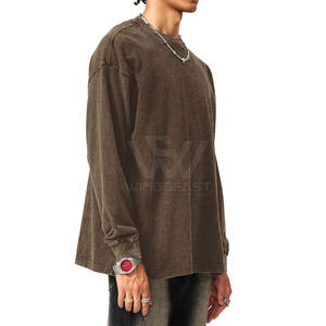 Servicio OEM, venta al por mayor, sudadera de lavado ácido para hombre, último diseño básico hecho en Pakistán, sudadera de lavado ácido - Product Image 5