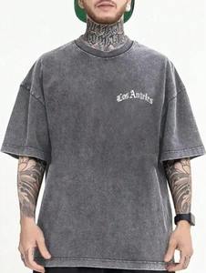 Camisas estampadas de tendencia para hombre, camiseta estampada Vintage lavada con ácido/lavada hecha con algodón suave 100% hecho en Pakistán - Product Image 3