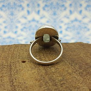 Anillo de Plata de Ley 925 hecho a mano, arcoíris bohemio, piedra lunar, diamante, joyería de boda hecha a mano de alta calidad para fiestas - Product Image 2