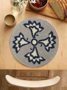 Sous-verres en verre élégants de 14 pouces faits à la main Tapis de table et tampons pour la cuisine et l'ameublement Couleur ardoise - Product Image 5