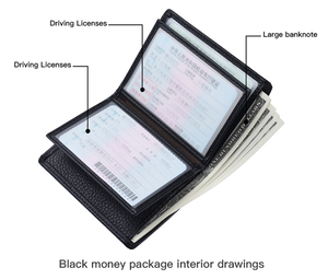 กระเป๋าสตางค์ใบสั้น หนังวัวชั้นแรก กระเป๋าสตางค์ผู้ชายแนวตั้ง ทำจากหนังแท้ - Product Image 6