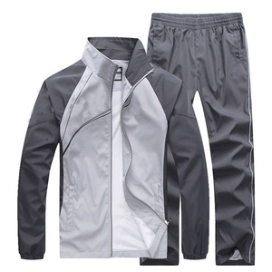Survêtement coupe-vent personnalisé de haute qualité pour hommes veste à glissière en nylon respirant ensemble de pantalons taille surdimensionnée coupe-vent imprimé - Product Image 3