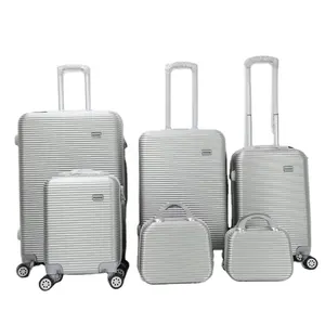 Set di valigie da 6 pezzi modello popolare mondiale con Trolley per ruote Set per bagagli in cartone Mini valigia Unisex alla moda ABS