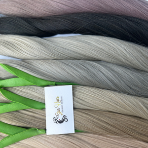 Extensions de cheveux en kératine à pointe plate de couleur personnalisée de luxe Sun Hair Company, cheveux humains vietnamiens à double trame, 100% cuticules alignées - Product Image 5