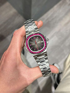 New Arrival Premium Big Face Full Custom Luxury Two Tone Band Hip Hop CZ Diamond Vvs Mechanical Automatic <b>Watch</b> <b>for</b> <b>Men</b> - Product Image 3