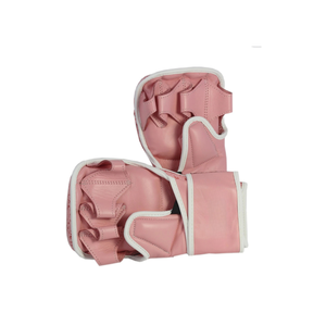 Gants de boxe en PU rose à motif gouttelettes avec fermeture Velcro pour arts martiaux, usage unisexe adulte - Product Image 5