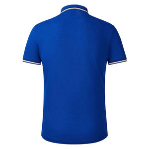 Alta calidad 100% algodón hombres para Polo camiseta azul real sólido 230GSM colección de verano personalizable al por mayor - Product Image 3