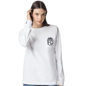Camiseta informal de manga larga para mujer, de algodón suave, con cuello redondo, color sólido, con bolsillo, ajuste cómodo - Product Image 4