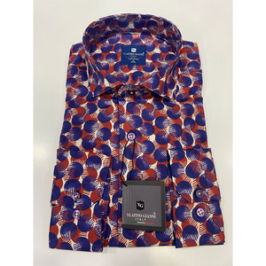 Chemise Homme Slim Fit en Popeline 100% Coton Sans Manches Col Montant Fermeture Boutonnée Infroissable Séchage Rapide Teinte en Fil Collection Printemps - Product Image 4
