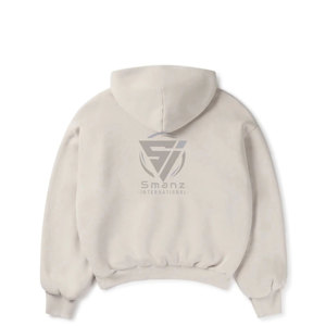 Sudadera con Capucha Personalizada con Logotipo Impreso por Transferencia de Calor, Forro Polar de Algodón Grueso, Lavado Ácido, Estilo Vintage, Unisex, para Hombre, Primavera - Product Image 2
