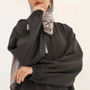 Vente en gros de khimar modeste pour le Ramadan, hijab, robe abaya pour femmes musulmanes, organza respirant, écologique, traîne de chapelle, haute qualité, OEM/ODM - Product Image 2