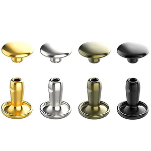 Rivet à double tête en acier inoxydable pleine taille 9x9mm 12x8mm, rivet à boucle durian pour collier de chien - Product Image 1
