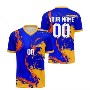 Maillot de football de haute qualité personnalisé, imprimé numériquement, 100% polyester, antibactérien, séchage rapide, meilleure qualité, prix bas - Product Image 3