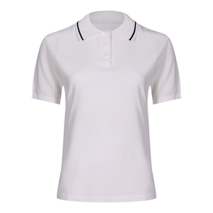 ชุดเซ็ตเสื้อโปโลแขนสั้นผู้หญิงแต่งขอบตัดสี กระโปรงมินิสเกิร์ตจีบ สองชิ้น ชุดกีฬาฤดูร้อน เสื้อถักเทนนิส - Product Image 6