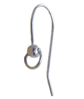Fil d'oreille rond en argent sterling 0,8 mm pour la fabrication de bijoux, fournitures de haute qualité, apprêts en argent 925, vente en gros