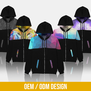 Sudadera con capucha y cremallera completa 3D, algodón 100%, personalizado, venta al por mayor - Product Image 6