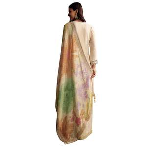 Ivory Tissue Palazzo <b>Suit</b> With Mirror And Moti Embroidery And Dupatta Wholesale <b>Women</b> Ethnic Apparel OEM Factory Custom Fashion - Product Image 5