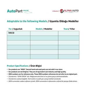 Juego de reparación de vidrio-Izquierda para modelo antiguo Iveco (envío desde el fabricante de Turquía) Código de producto: FD113420 - Product Image 2