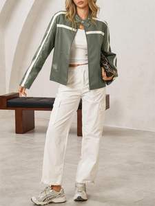 Chaqueta de Cuero para Mujer de Alta Calidad al por Mayor, Diseño Personalizado, Manga Larga, Transpirable, para Exteriores - Product Image 4