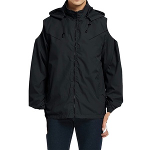 <b>Men's</b> Custom Logo Breathable Canvas Polyester Lining Front Hooded Quilted Windbreaker <b>Jacket</b> for Outdoor Winter Wear 2026 - Product Image 3