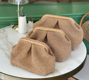 กระเป๋าถือสานจากฟางฤดูร้อนกระเป๋าคลัทช์ถัก - Product Image 2